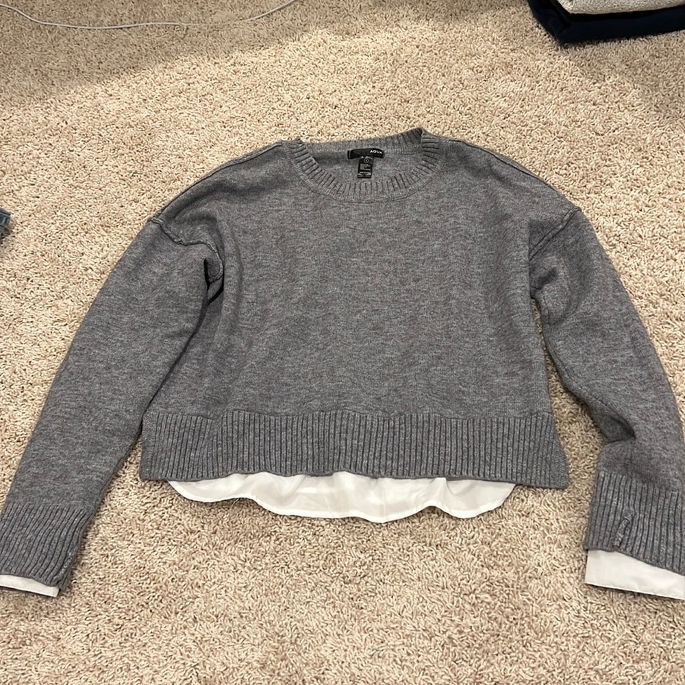 Gray Aqua Sweater - image 1